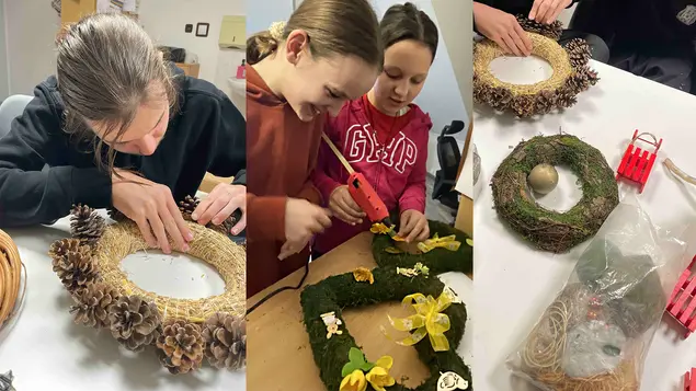 Zimní kouzlení (výtvarná dílna Dětského domova Uherské Hradiště)